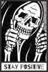 Stay Positive Skull Metal Sign Decor for Grunge, Goth, and Emo Room Styles 12" x 8" (045)...