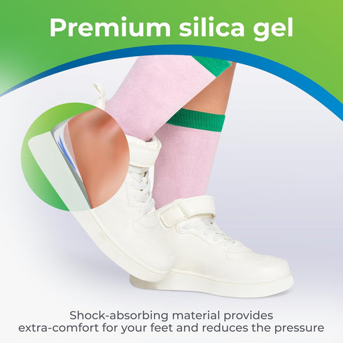 Gel Heel Pads - 2 Pcs Heel Cups for Heel pain, for Plantar Fasciitis Bone Spurs Pain Relief Protectors of Sore or Bruised Feet, Foot Pain Relief S...