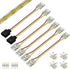 PAUTIX 10mm Connectors for CCT COB LED Strip Light 3 Pin Solderless Terminal Extension Connection Kit,4pcs Dual End Extension Connectors,2pcs Stri...