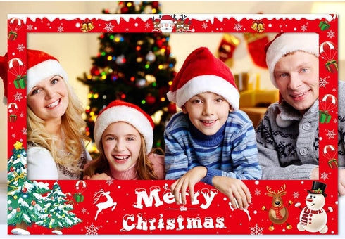 Christmas Photo Booth Props Frame Party Supplies - Xmas/Winter/Holiday New Year Decorations...