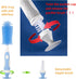 Multifunctional Cleaning Brush, Baby Bottle Brush, Bottle Brush Cleaner (Rotate The suction cup to obtain The small bristle brushes) Set Z, Blue, ...