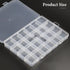 4 Pack Clear Plastic Organizer Box 24 Grids Plastic Organizer Box with Fixed Dividers Clear Storage Container Jewelry Box for Beads Art DIY Crafts...