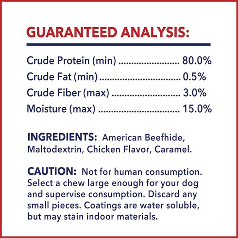 Pet Factory American Beefhide 7" Rolls Dog Chew Treats - Chicken Flavor, 4 Count/1 Pack...