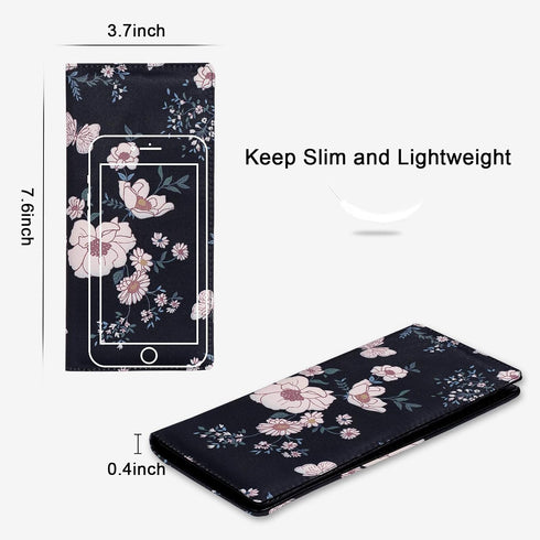 HUA ANGEL Bifold Wallets, Slim Long Wallet for Women RFID Blocking Ultra Thin Credit Card Holder Ladies Clutch Purse Billfold...