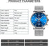 GOLDEN HOUR Mens Watch Fashion Sleek Minimalist Quartz Analog Mesh Stainless Steel Waterproof Chronograph Watches for Men with Auto Date...