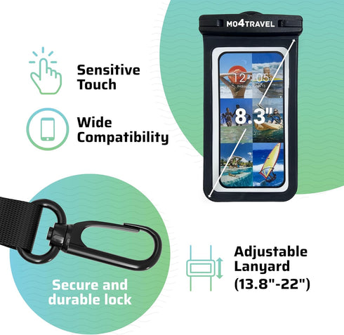 Waterproof Phone Pouch - Waterproof Phone Case with Lanyard Compatible with iPhones (15 Pro Max/14/13/12/11), Samsung Galaxy S23 Ultra/S22/S21 for...
