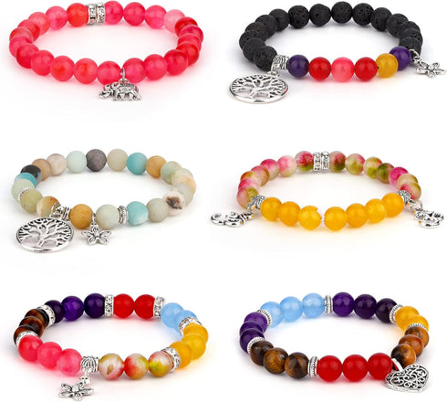 Bead bracelet making kit,Beads for Jewelry Making Bulk Mixed 471pc Healing Bead Rock Loose Nature Stone Gemstone for DIY Bracelet Necklace Essenti...