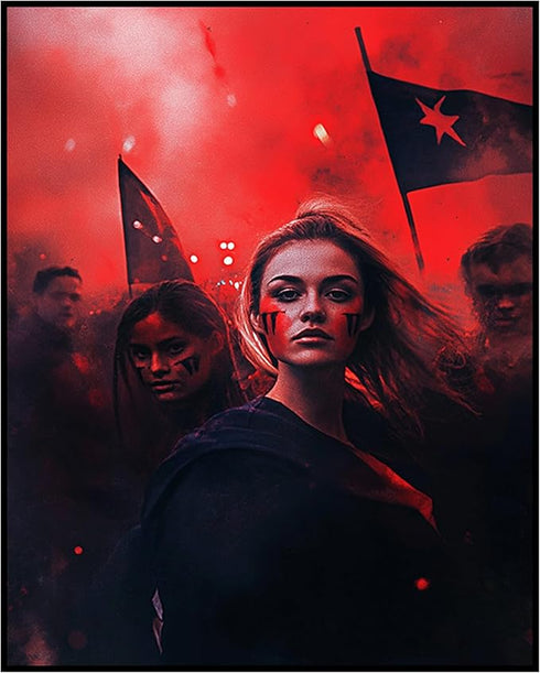 Posterizer 1 pcs-sports fans poster-painted faces in the stadium 1-Sports & Hobby Art Gifts for sports fans Decor for Home & Office- unframed wall...