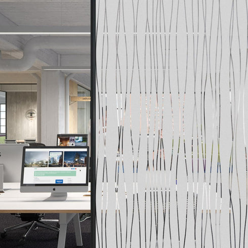 Finnez Window Film Privacy and Light Protection Sticker Film Frosted Look Static Cling for Home Office 17.5'' x 157.4"...