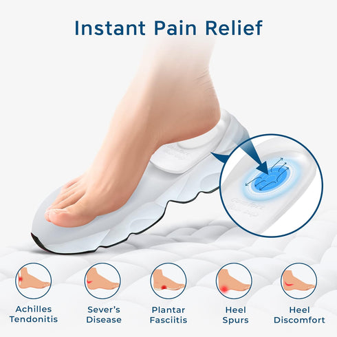 Heel Cushions for Heel Pain Relief (4 Pack) - Heel Spur Relief Products Heel Pads Heel Inserts Women Gel Heel Cups Heel Pain Men Heel Cups Plantar...
