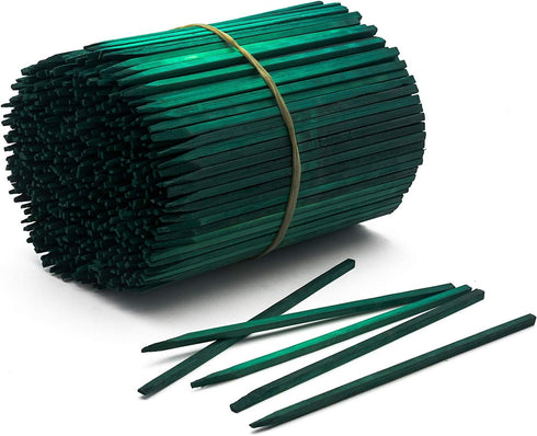Royal Imports Green Wood Plant Stake, Floral Picks, Wooden Sign Posting Garden Sticks (Approx 100 Pcs) - 6 Inch...