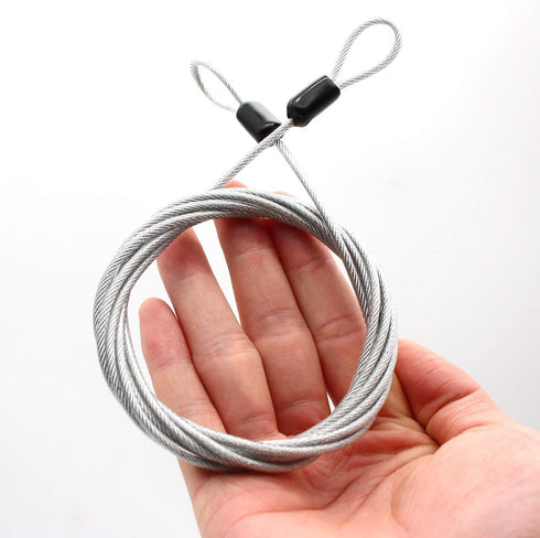 Car Cover Safety Steel Cable, Outdoor Clothesline, Steel Cable, 6.56 Ft 2.5 mm Braided Steel Strip Coated Safety Cable, Luggage Lock Safety Cable,...