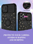 Goocrux (2in1 for iPhone 11 Pro Max Case Moon Plants Women Girls Cute Phone Cover Flower Heart Stars Space Design with Slide Camera Cover+Ring Fas...
