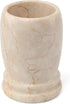 Creative Home Natural Java Marble Toothbrush Tumbler 3.3" x 4.5" | Solid Carved Stone Cup for Bathroom Sink, Vanity, Makeup Brushes, Razors | Eleg...
