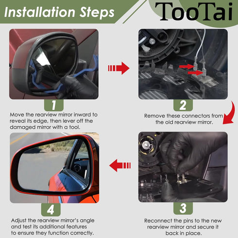 Driver Side Mirror Glass compatible with Ford Fusion 2013-2020, Heated, Back Plate, w/o Blind Spot Detect...