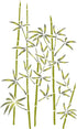 Bamboo Stencil, 10 x 16 inch (L) - Classic Oriental Plant Leaves Wall Stencils for Painting Template...