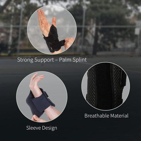 BraceUP Wrist Splint for Carpal Tunnel Right Left Hand - Wrist Support for Women and Men, Daytime and Night Use, Wrist Brace for Pain Relief and A...