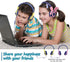 SIMOLIO Kids Headphones with 75dB,85dB,94dB Volume Limited & Share Jack, Headphones for Girls with Mic, Durable Children Headphones with Safe Volu...