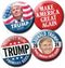 4 Pack Donald Trump 2024 Buttons - 2.25 inch Photo Wave Classic Head Designs 3671...