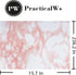 practicalWs 15.7in x 236.2in Self-Adhesive White/Pink Marble Removable Wallpaper Decor Decals Decoration Textured Panel Table Countertops Cabinets...