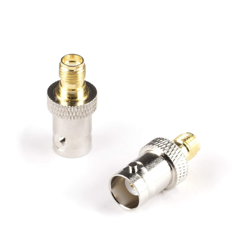 Gold SMA Female to BNC Female Adapter - 4 Pack Coupler - Male to Female Coaxial (RF) Connector, Compatible with RF, SDI, HD-SDI, CCTGV, Camera...