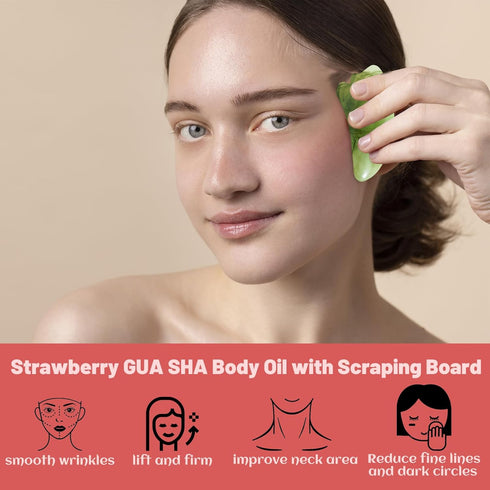 MR.A 2 Pack Strawberry Body Oil Juice Scented, Vitamin E Body Oil after Shower with Jojoba Oil, Strawberry Shortcake Body Moisturizer Bath Oil for...