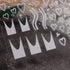 6 Sheets White Glitter Snowflakes Christmas Nail Art Stickers Decals Self-Adhesive Pegatinas Uñas Nail Supplies Nail Art Design Decoration Accesso...