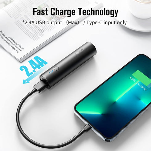 Portable Charger, Power Bank, S03 2-Pack 5,000mAh Battery Pack with Fast Charging USB-C (in&Out) and Flashlight for iPhone 15/15 Plus/15 Pro/15 Pr...