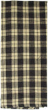 fillURbasket Black Farmhouse Kitchen Towels Set of 3 Striped Buffalo Checked Plaid Dish Towels Black and Tan Towels for Decor Dishing Drying Cotto...