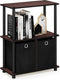Furinno Go Green 3-Tier Multipurpose Storage Shelf with Bins, Dark Cherry/Black...