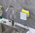 Sink Caddy Sponge Holder for Kitchen Sink Dish Cloth Hanger 2 Suspension Options(Suction Cups and Adhesive Hook), SUS304 Stainless Steel, Silver...