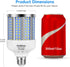 2 Pack 280W Equivalent LED Corn Light Bulb, 4000 Lumen 6500K Cool White Daylight 40W LED Corn Lamp,E26/E27 Medium Base,for Indoor Outdoor Warehous...