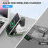 Wireless Charging Station,3 in 1 Wireless Charger for iPhone 15 14 13 12 11 Pro Max/X/8,15W Fast Wireless Charging Dock for iWatch Ultra 8 7 6 5 4...