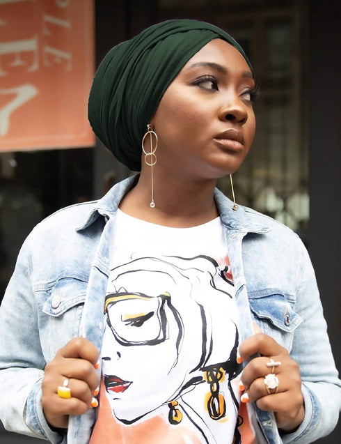 Harewom Head Wraps for Black Women Stretch Head Scarf Long African Hair Wraps Turban Headwraps Jersey Headbands...