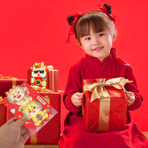 36/72pcs Chinese Red Envelopes Year of The Dragon Lucky Money Red Packet Hong Bao for New Year 2024 Spring Festival Envelopes Chinese New Year Chr...