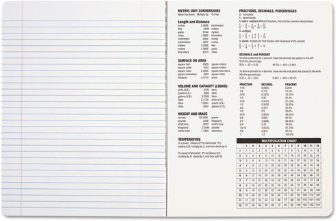 Composition Book, College Rule, 9 3/4 x 7 1/2, White, 100 Sheets...