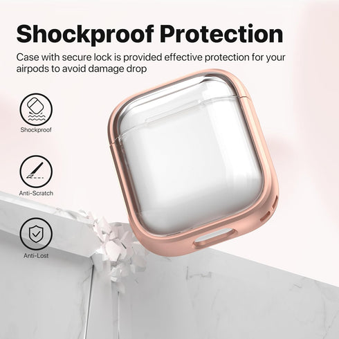 Valkit Compatible Airpods 2nd Generation Case Cover Clear with Lock & Cleaner Kit, Airpods Case 2nd Gen with Keychain Soft Shockproof iPods 2/1 Pr...