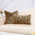 Yangest Black and Gold Rectangle Pillow Cover Cut Velvet Leopard Print Cushion Cover Luxury Modern Pillowcover for Couch Living Room Bedroom,12x20...