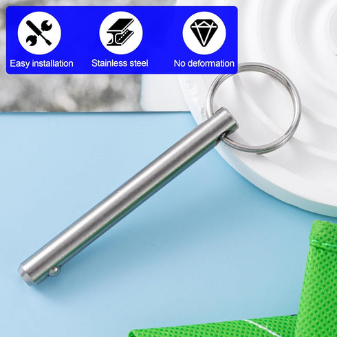 OIIKI Quick Release Pins, 1 Pack Fastener Diameter 5/16 inch(8mm) Usable Length: 2.42inch(61.5mm), Bimini Top Pin, Full 316 Stainless Steel Marine...