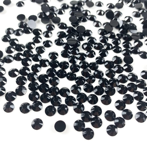 3000Pcs Resin Rhinestones,AB Round Flatback Jelly Rhinestones for DIY Crafts Face Makeup Cups (3MM Black)...