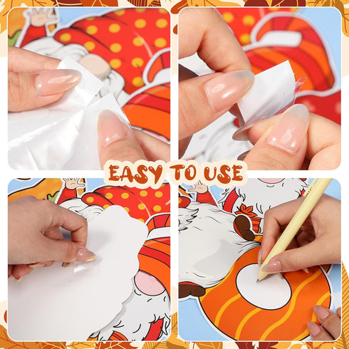 114 Pcs Fall Bulletin Board Decorations Set Thanksgiving Autumn Cutouts Classroom Tree Decor Happy Fall Pumpkin Gnome Paper Cutting with 200 Glue ...