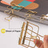 18 Pcs Gold Wire Binder Clips and 20 Pcs Cute Paper Clips Set Assorted Sizes, 2 Big 6 Medium 10 Small Smooth Steel Hollow Office Clamp Clips...