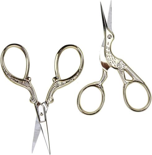 Embroidery Scissors, Stainless Steel Sharp Stork Scissors for Sewing Crafting, Art Work, Threading, Needlework - DIY Tools Dressmaker Small Shears...