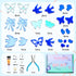 WOOYAS Earring Making Kit 50Pcs Blue Dream Theme Jewelry Making Kit 4-6 Pairs Fashion Colorful DIY Acrylic Earrings Kits for Women...