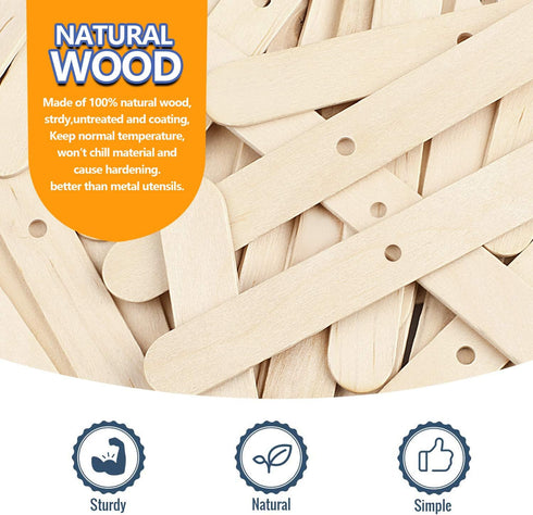 100pcs Wooden Candle Wick Holders, Candle Wick Centering Devices for Candle Making, Candle Wick Bars, Wick Clips for Canld Centering Tool...