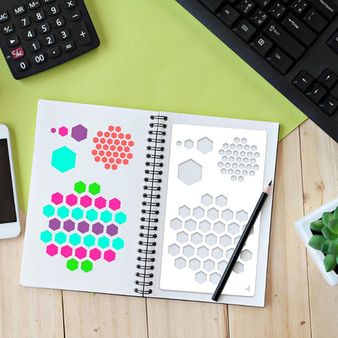 36 Pieces Journal Stencils for Bullet Dot Journaling Notebook Scrapbook, 4 x 7 Inch Planner Stencil DIY Drawing Templates Accessories Supplies Kit...