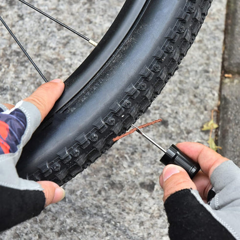 Tyres Tubeless Bike Tyre Repair Kit Fix A Puncture Or Flat Includes Storage Canister Plugger Tool & Plugs Tubeless Tire Repair Kit Mountain Bike T...