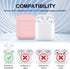 for AirPod Case Cover, Military Grade Anti-Fall Soft Silicone Shock-Absorbing Protective AirPod 2&1 Generation Case Skin Touch with Keychain and C...