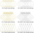 Huwujiu 120pcs Earrings - Round, Square, Triangle - Gold, White - Earring Findings...