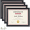 PETAFLOP 8.5x11 Certificate Frame, Black Picture Diploma Degree Document Frames with Real Glass Front, Wall or Tabletop Vertically or Horizontally...